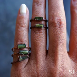 Raw Tourmaline Stack Ring