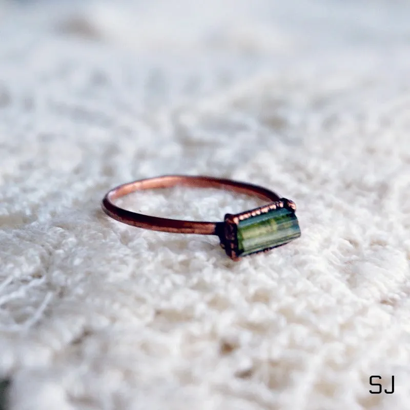 Raw Tourmaline Stack Ring