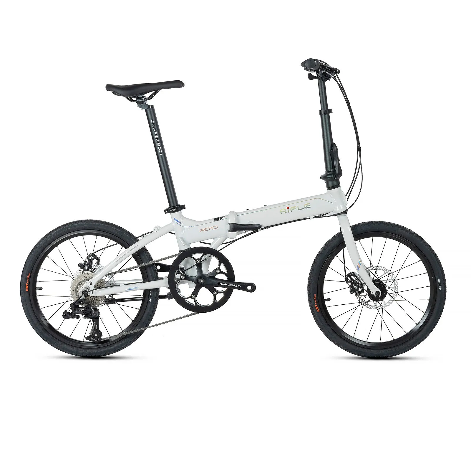 Rifle RD10 20inch 9speed DISK FOLDING BIKE  WITH ADJUSTABLE HANDLE POST|RIFLE RD10  20インチ 9速 ディスクブレーキ折りたたみ自転車 可変ハンドルポスト