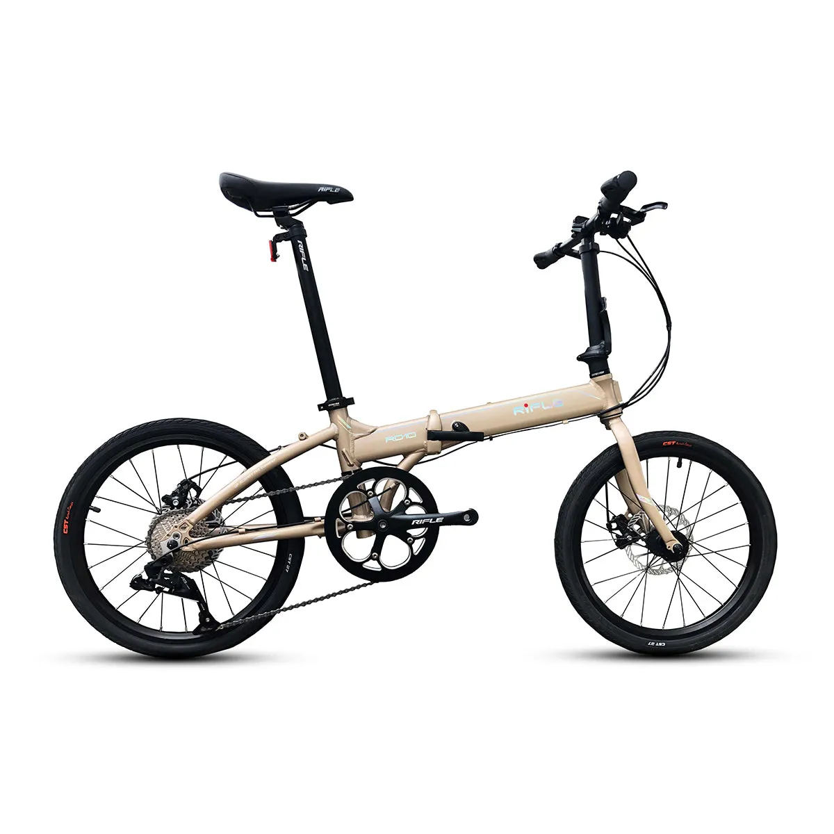 Rifle RD10 20inch 9speed DISK FOLDING BIKE  WITH ADJUSTABLE HANDLE POST|RIFLE RD10  20インチ 9速 ディスクブレーキ折りたたみ自転車 可変ハンドルポスト