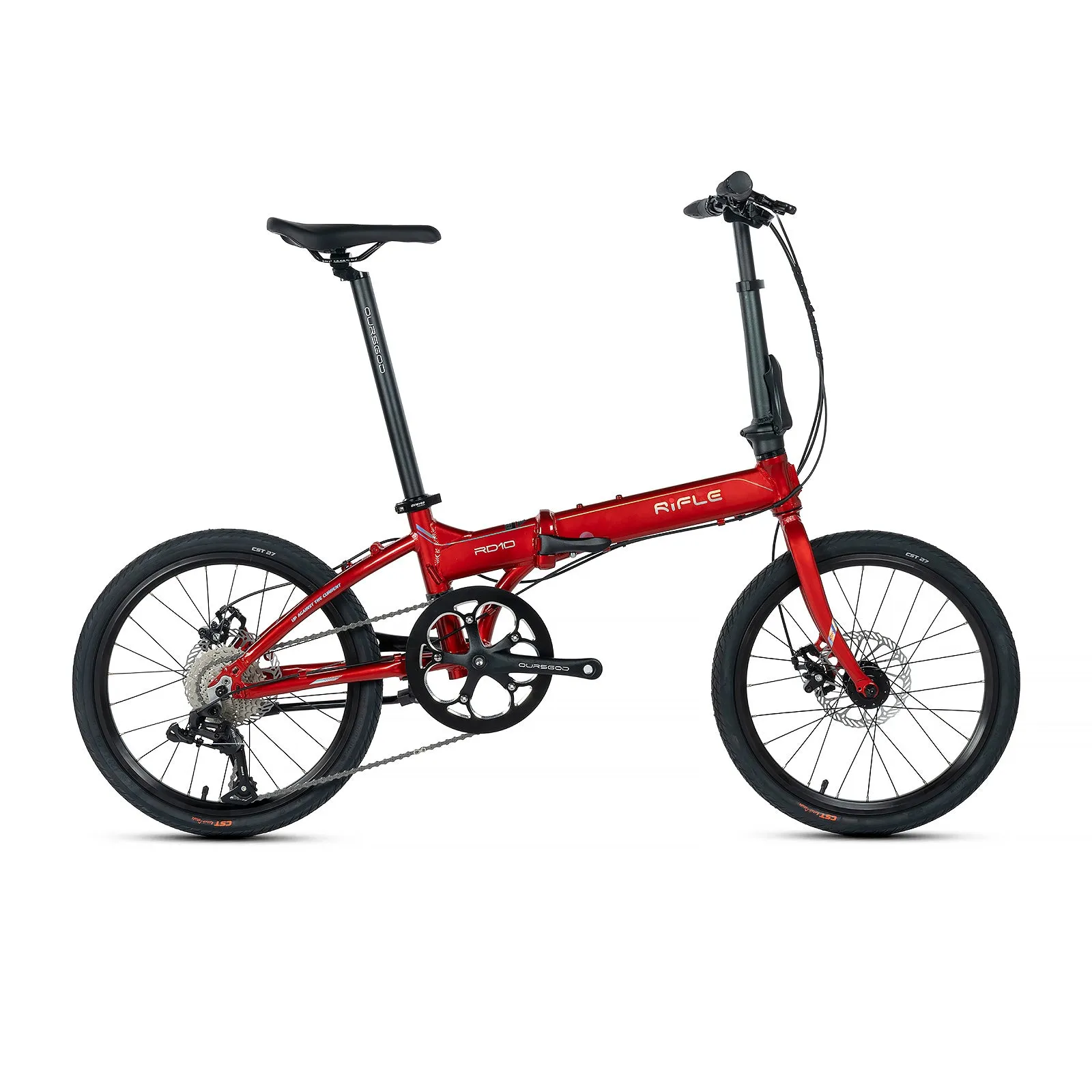Rifle RD10 20inch 9speed DISK FOLDING BIKE  WITH ADJUSTABLE HANDLE POST|RIFLE RD10  20インチ 9速 ディスクブレーキ折りたたみ自転車 可変ハンドルポスト
