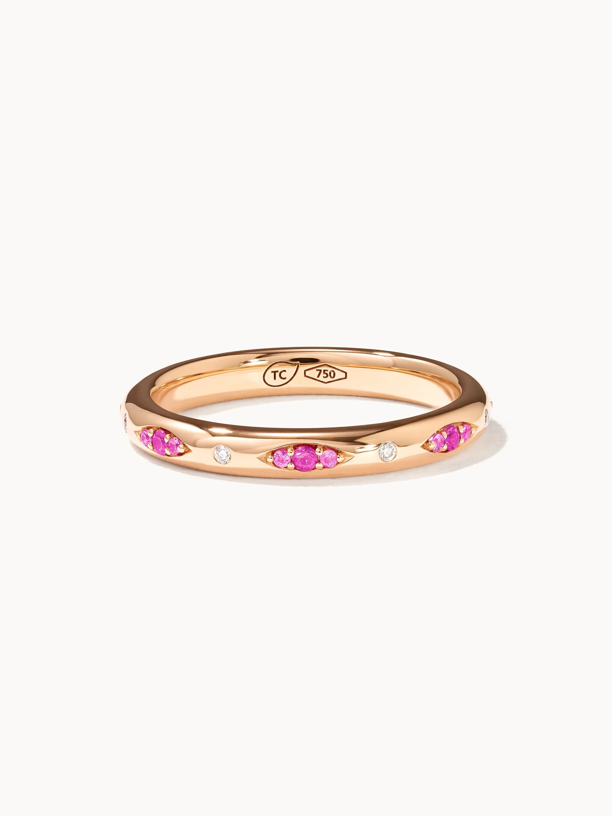 Ring GYPSY Band 'Blush' Pavé 'Blush'