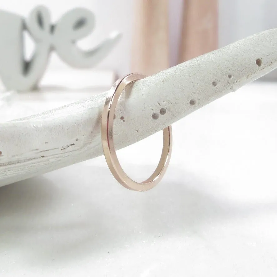 Rings Square 1mm wide Choose Your Metal and Size