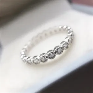 Round Cut Created Diamond Full Eternity Ring