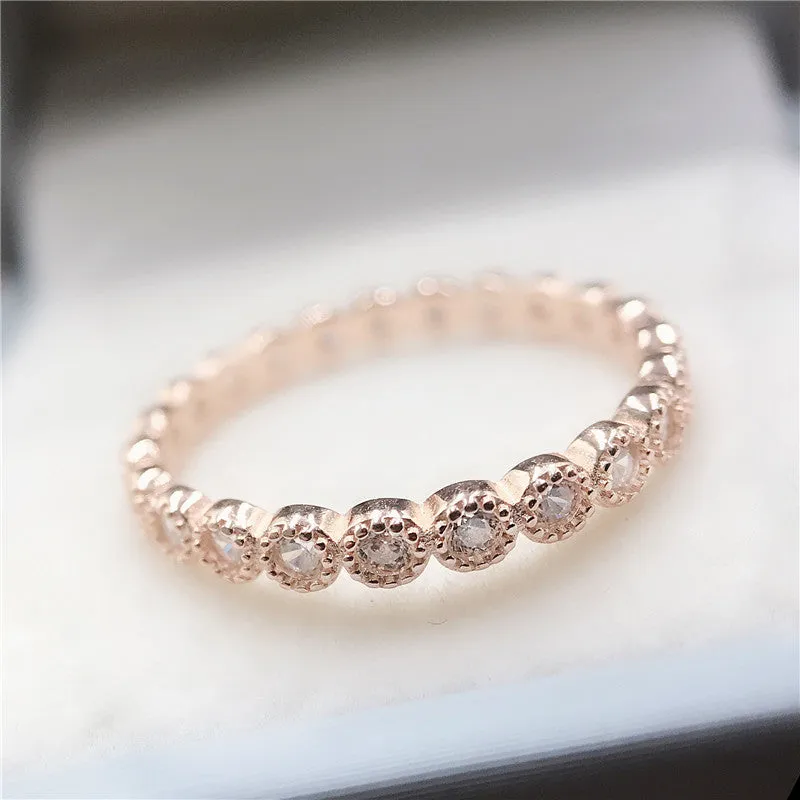 Round Cut Created Diamond Full Eternity Ring