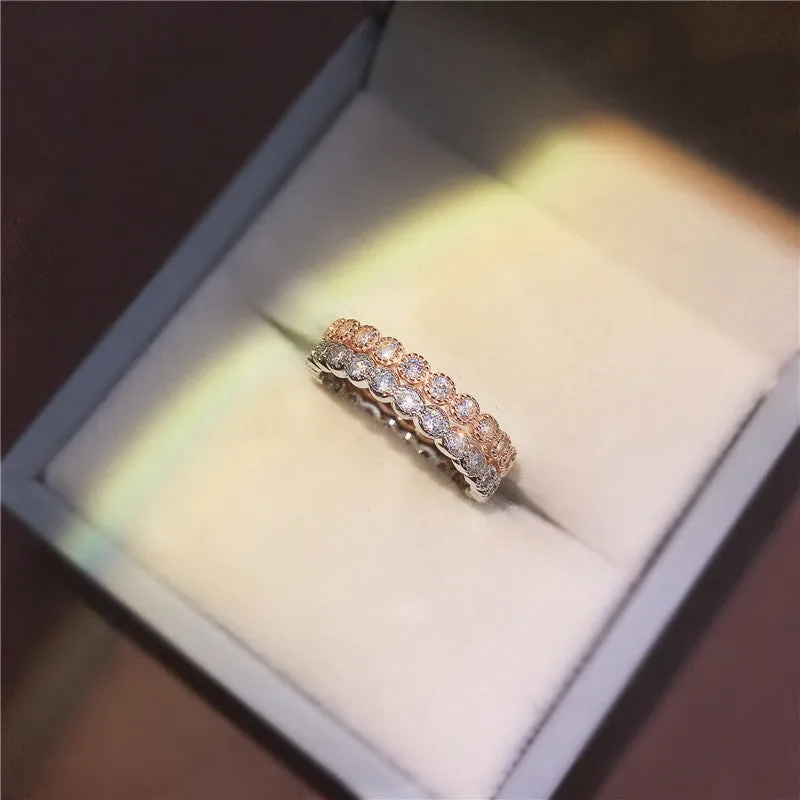 Round Cut Created Diamond Full Eternity Ring