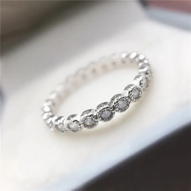 Round Cut Created Diamond Full Eternity Ring