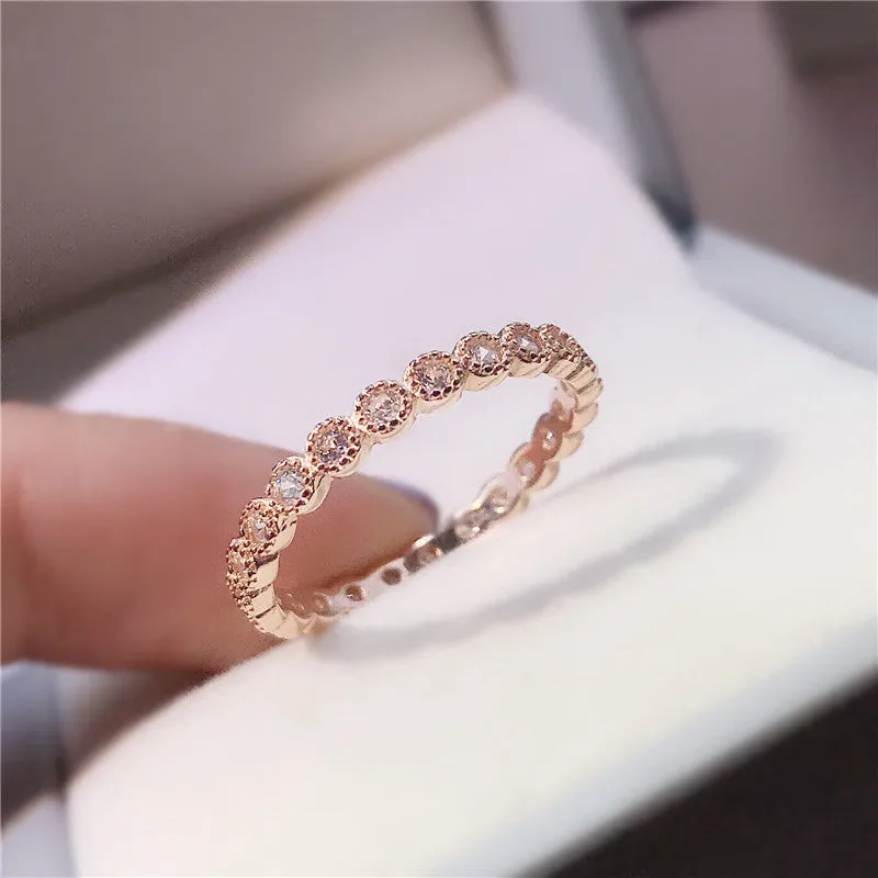 Round Cut Created Diamond Full Eternity Ring