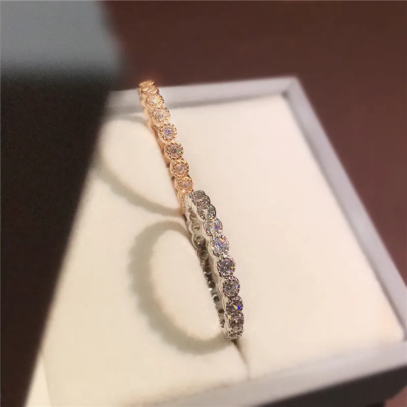 Round Cut Created Diamond Full Eternity Ring