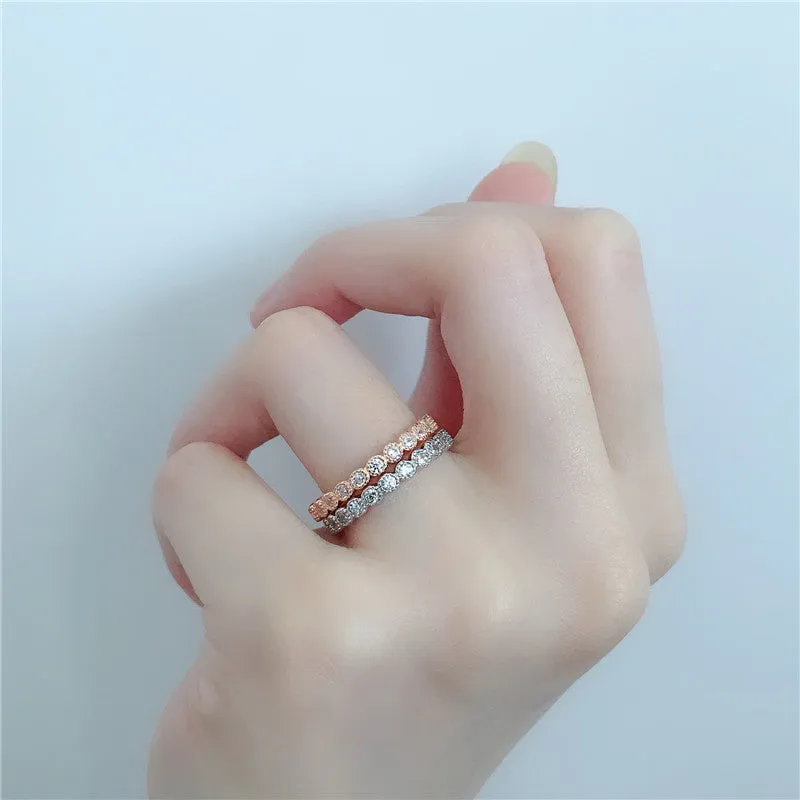 Round Cut Created Diamond Full Eternity Ring