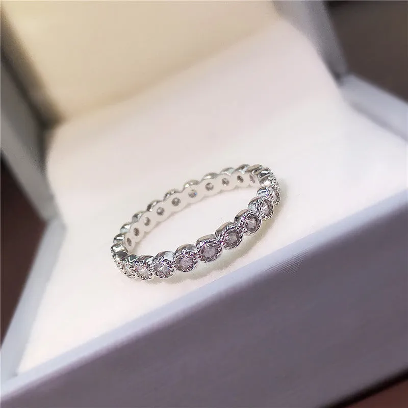 Round Cut Created Diamond Full Eternity Ring