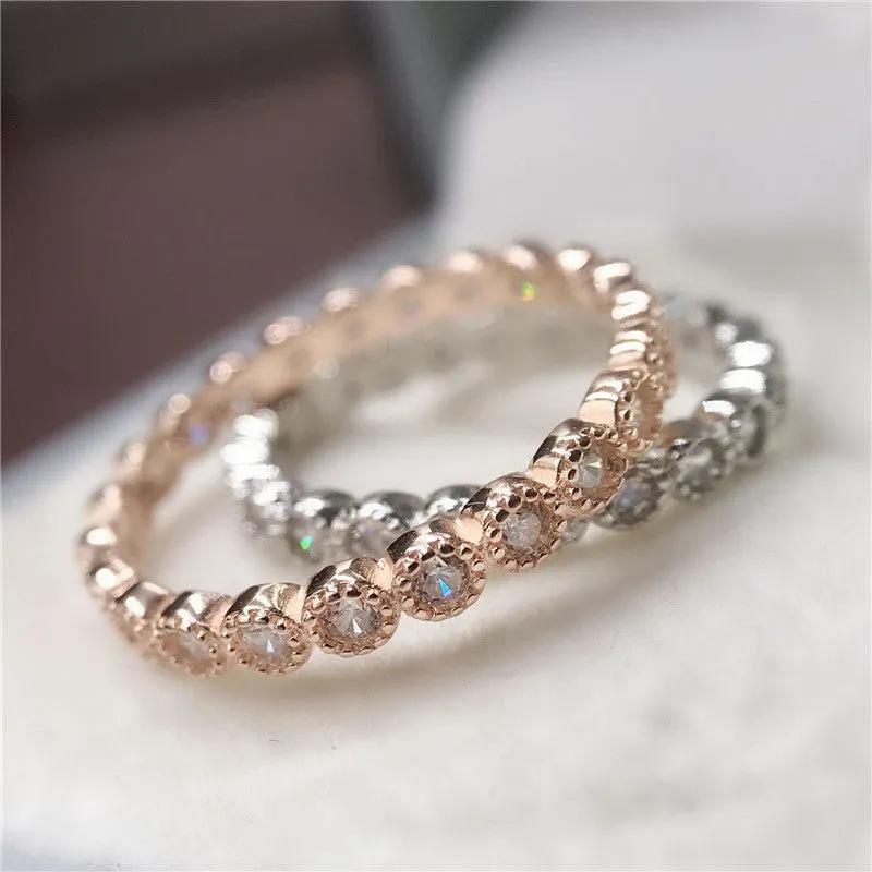 Round Cut Created Diamond Full Eternity Ring