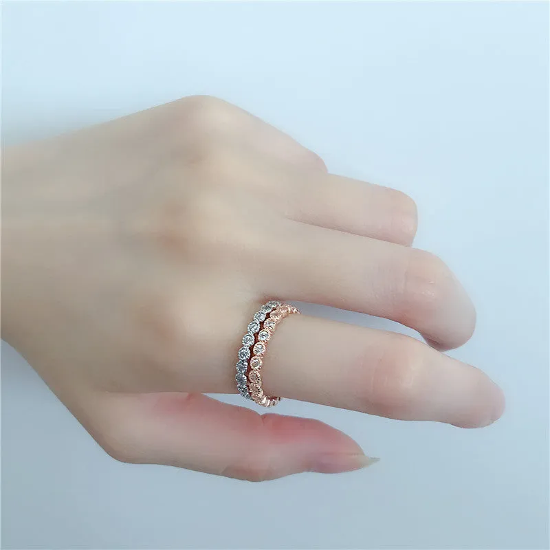 Round Cut Created Diamond Full Eternity Ring