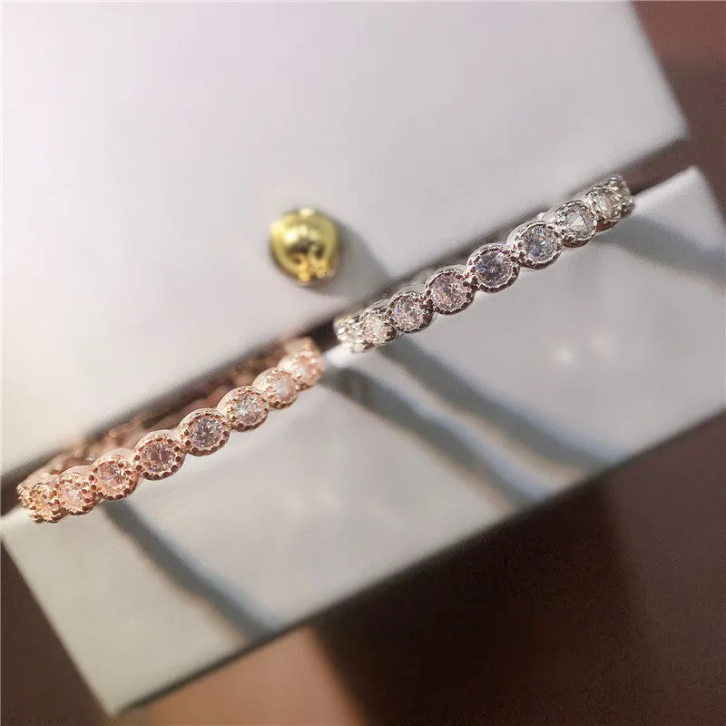 Round Cut Created Diamond Full Eternity Ring