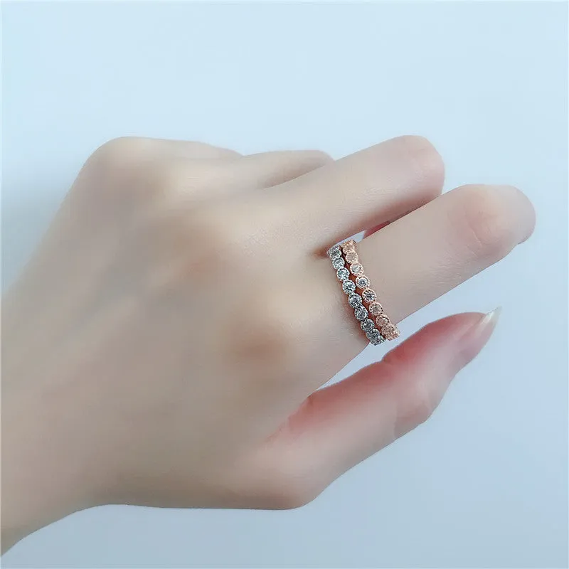 Round Cut Created Diamond Full Eternity Ring