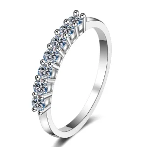 Round Cut Moissanite Diamond 7-Stone Ring