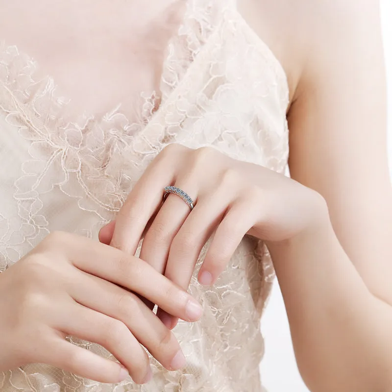 Round Cut Moissanite Diamond 7-Stone Ring