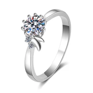 Round Cut Moissanite Diamond Simple Classis Ring