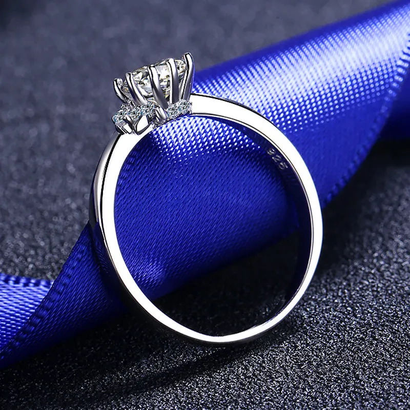 Round Cut Moissanite Diamond Simple Classis Ring
