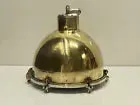 Salvaged Brass & Stainless steel Dome Pendant Light
