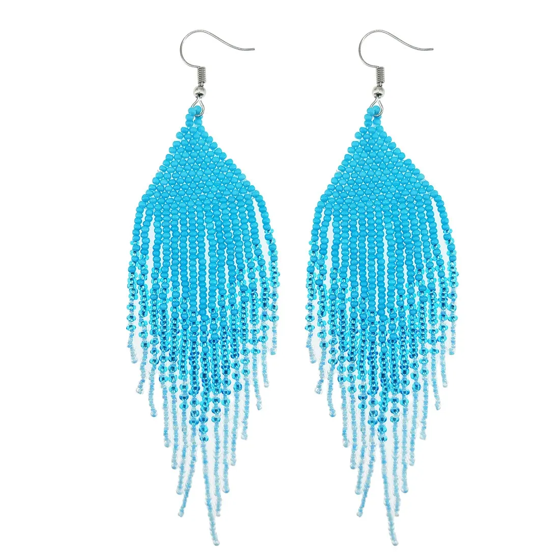 Seed Bead Statement Earrings | Long Bohemian Tassel Earrings | Women's Earrings
