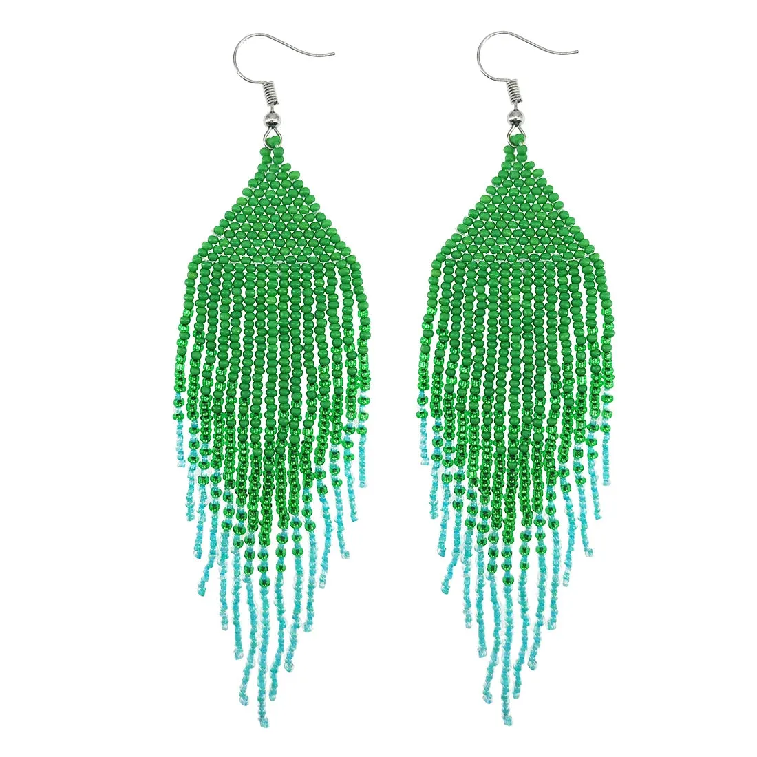 Seed Bead Statement Earrings | Long Bohemian Tassel Earrings | Women's Earrings