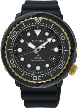 Seiko Prospex Solar 200M Scuba Diver Black-Gold Baby Tuna SNE556