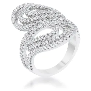 Serina 1ct CZ Rhodium Pave Circle Ring