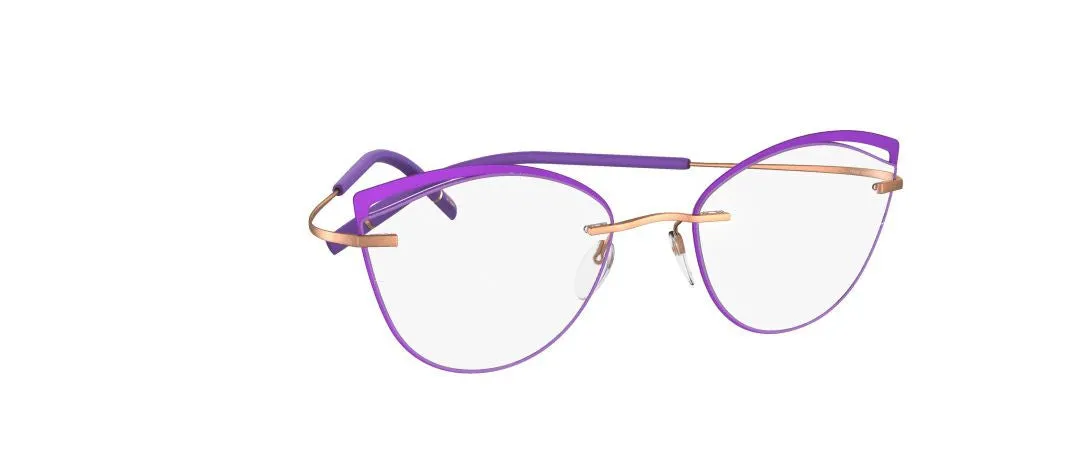 Silhouette Titan Minimal Art The Icon. Accent Rings Demo Eyeglasses 5518 FU