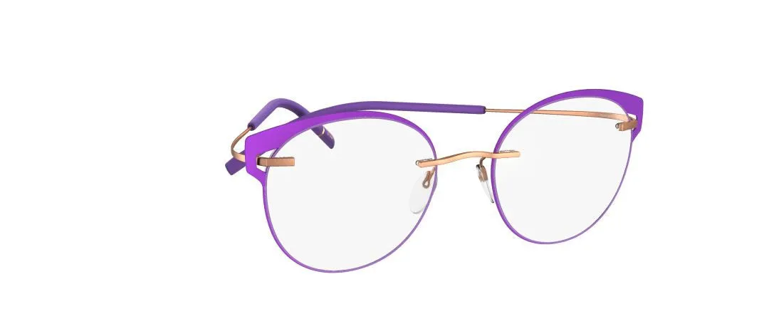 Silhouette Titan Minimal Art The Icon. Accent Rings Demo Eyeglasses 5518 FV