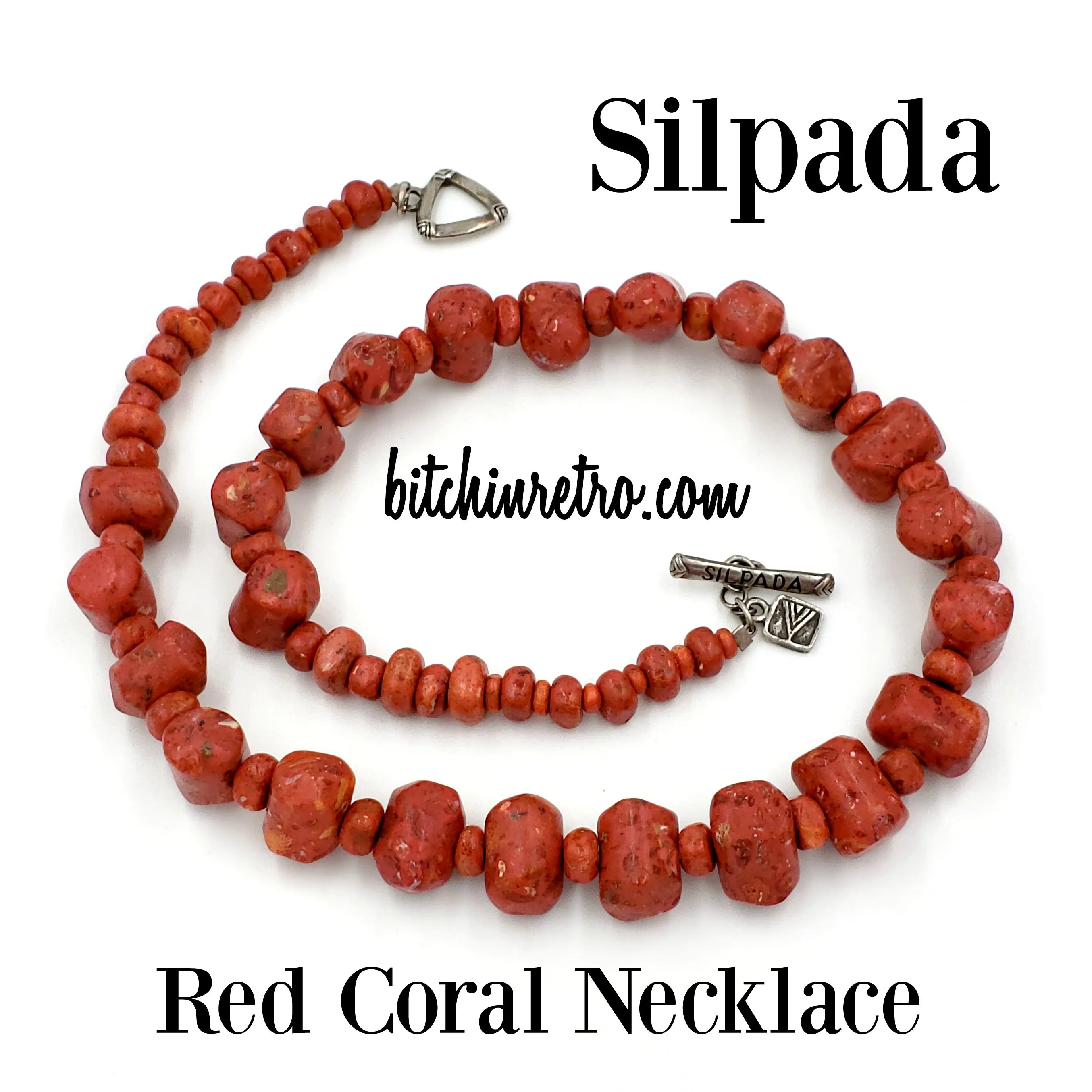 Silpada Red Coral Beaded Necklace