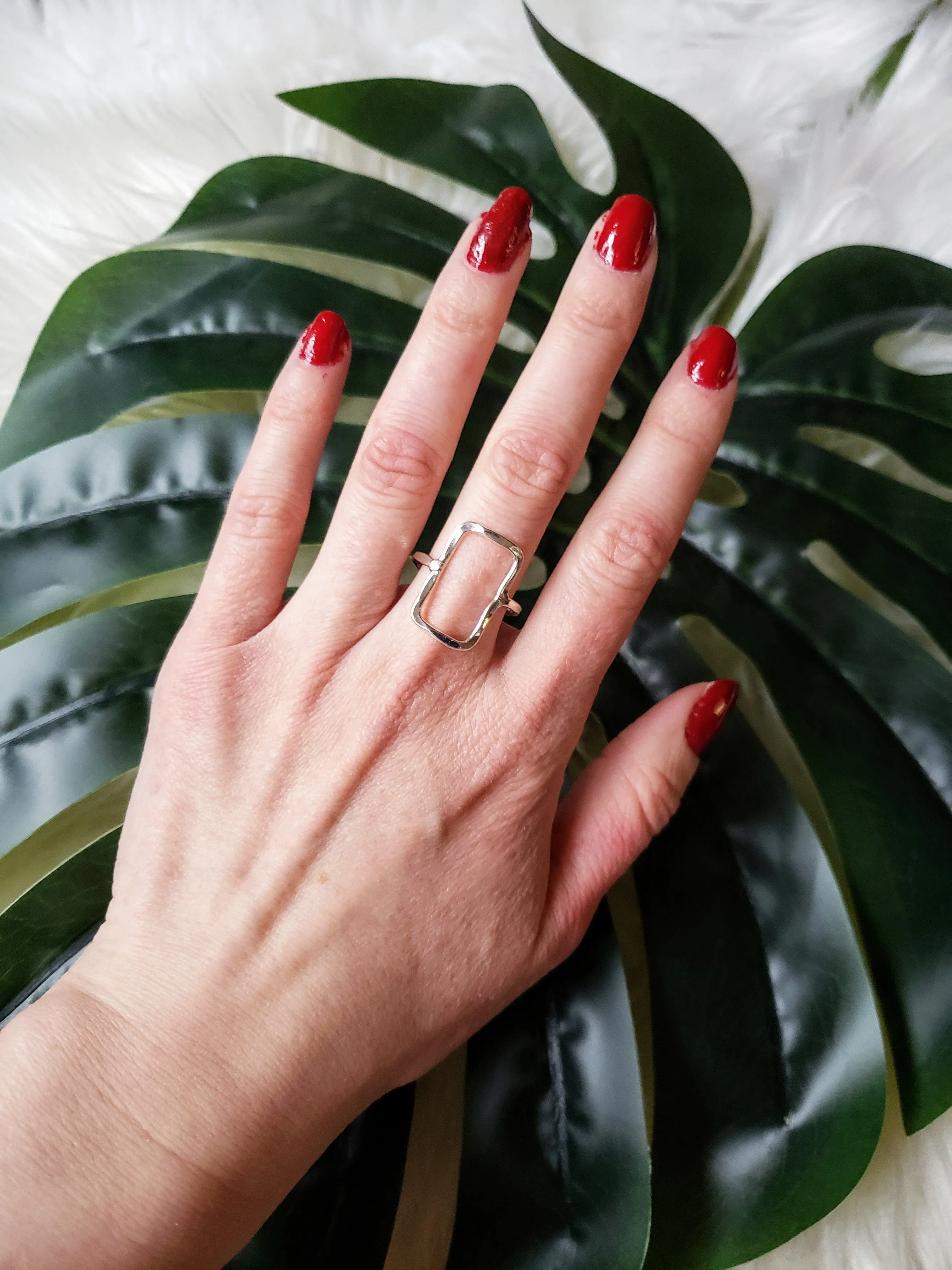 Silver Rectangle Ring