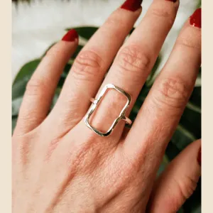 Silver Rectangle Ring