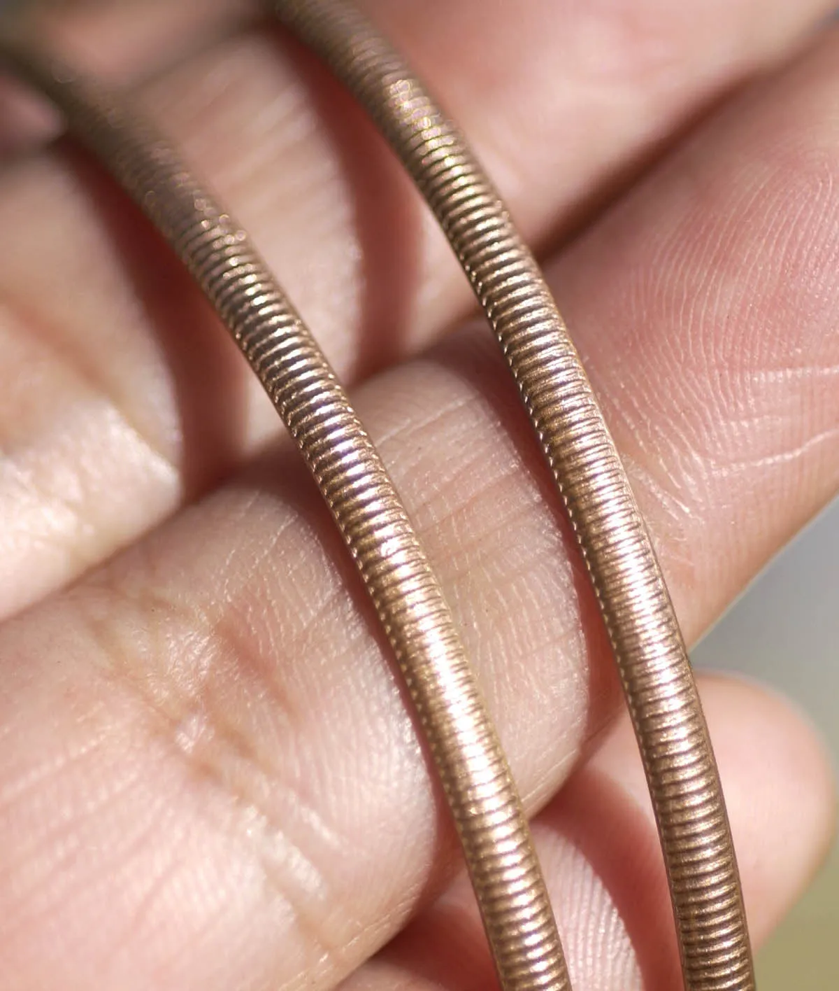 Simple minimalist ring wire Caterpillar lines 2.7mm Patterned wire for making rings