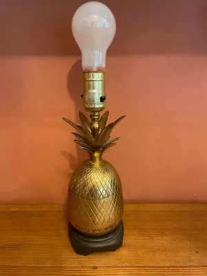 Small brass pineapple lamp