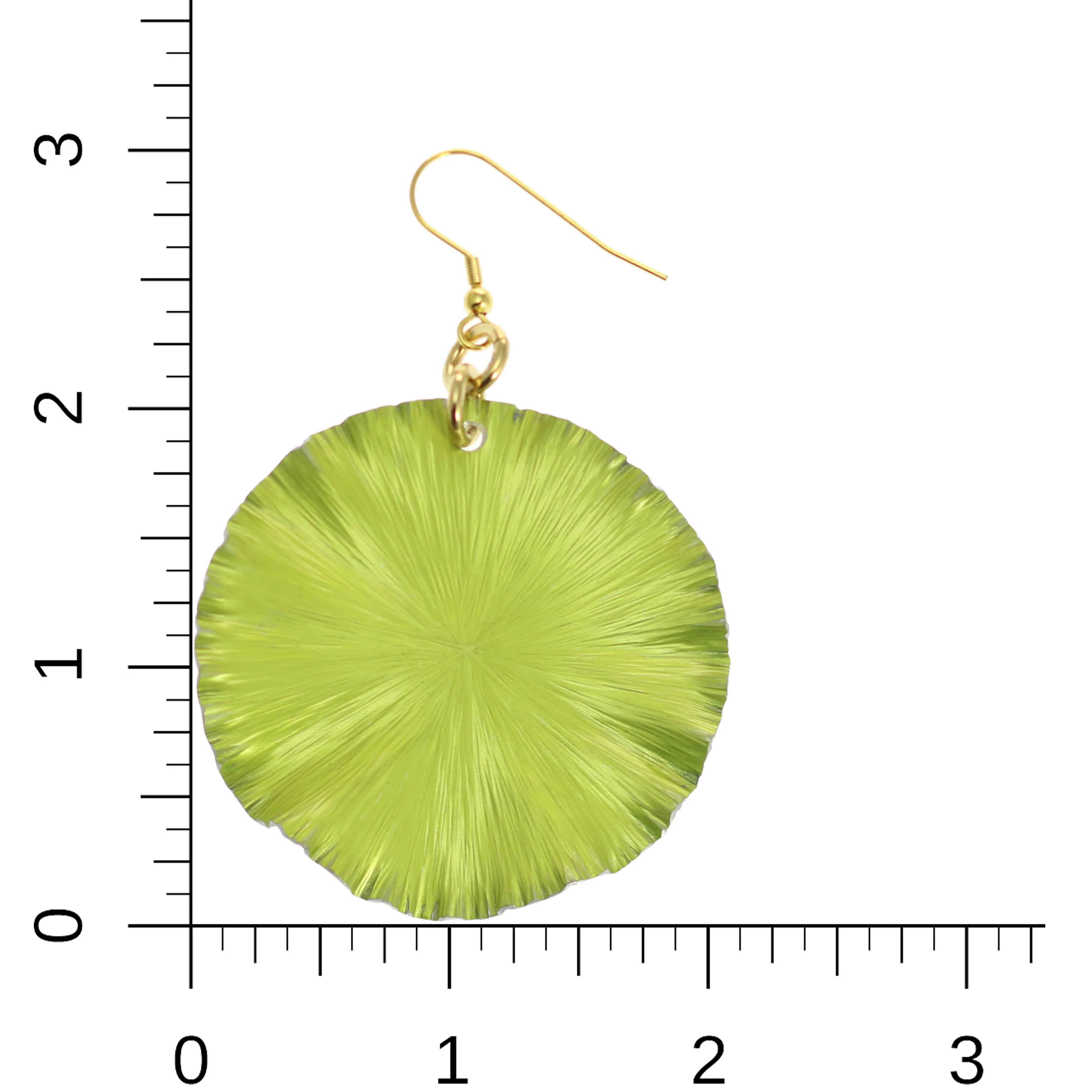Sour Candy Apple Anodized Aluminum Large Lily Pad Earrings