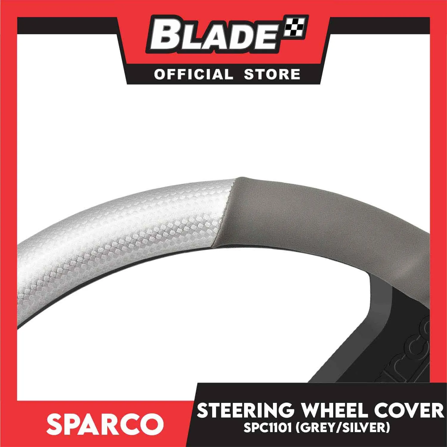 Sparco Steering Wheel Cover (Grey/Silver) SPC1101 for Toyota, Mitsubishi, Honda, Hyundai, Ford, Nissan, Suzuki, Isuzu, Kia, MG and more