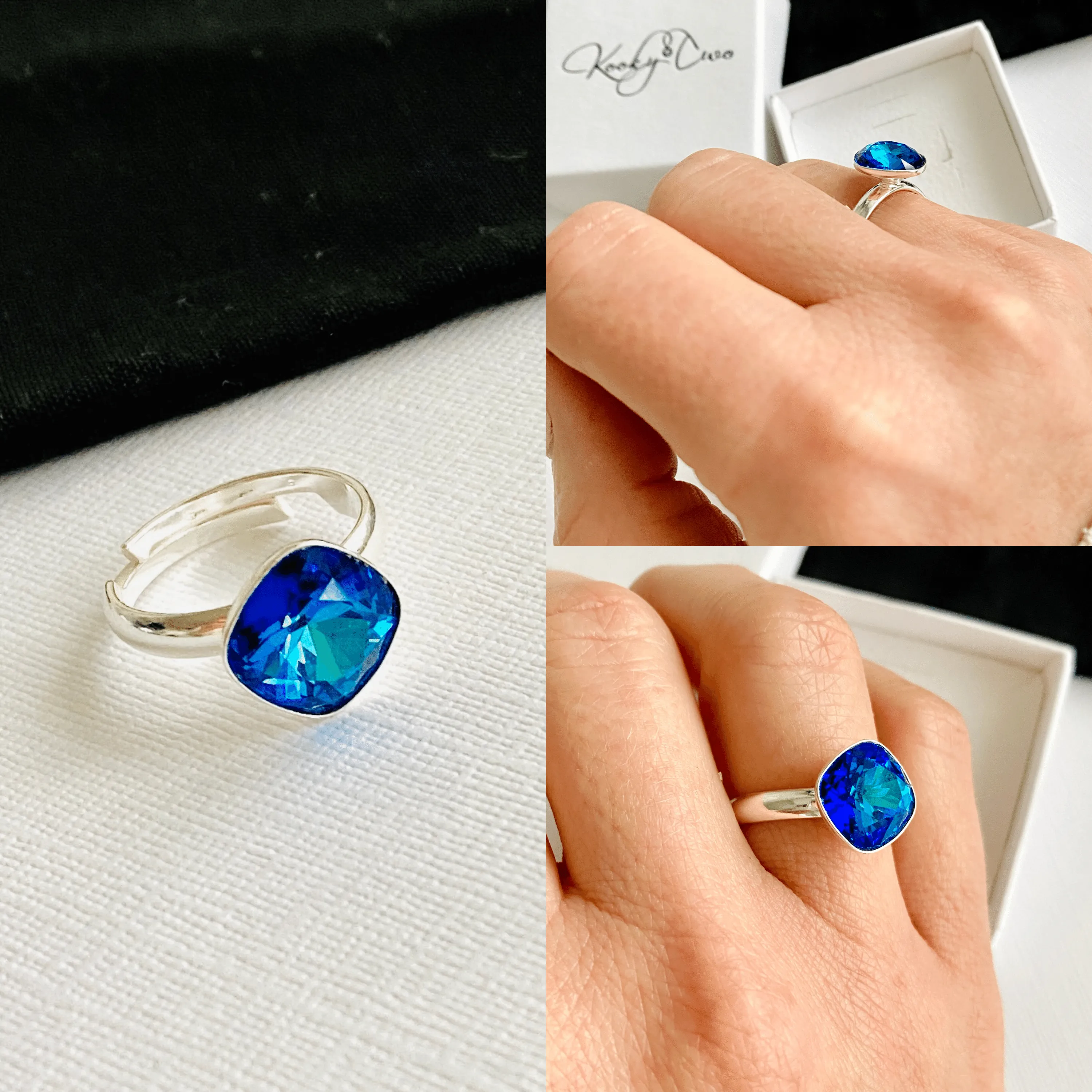 SPARKLE | Blue Crystal Ring with Swarovski® Crystal