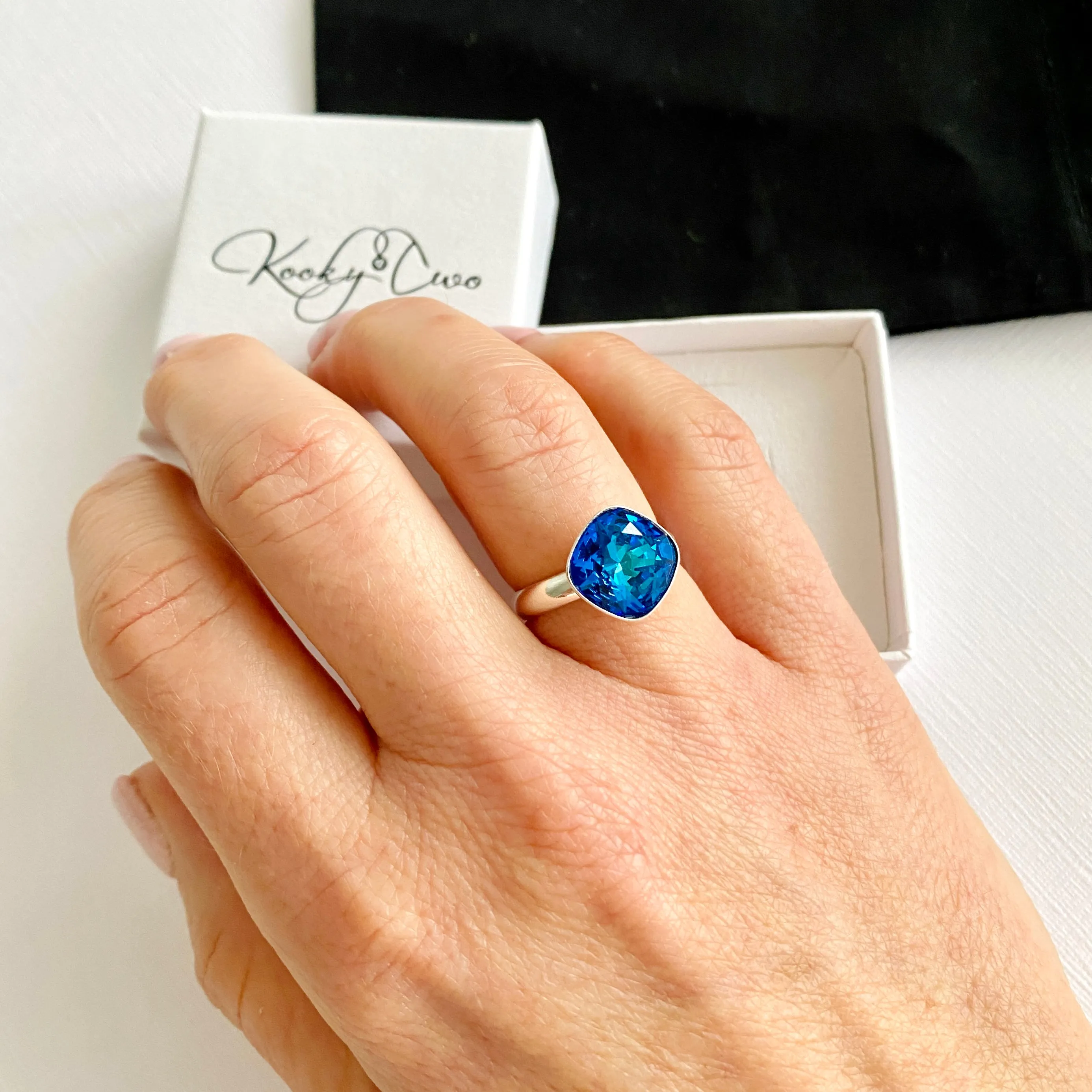 SPARKLE | Blue Crystal Ring with Swarovski® Crystal