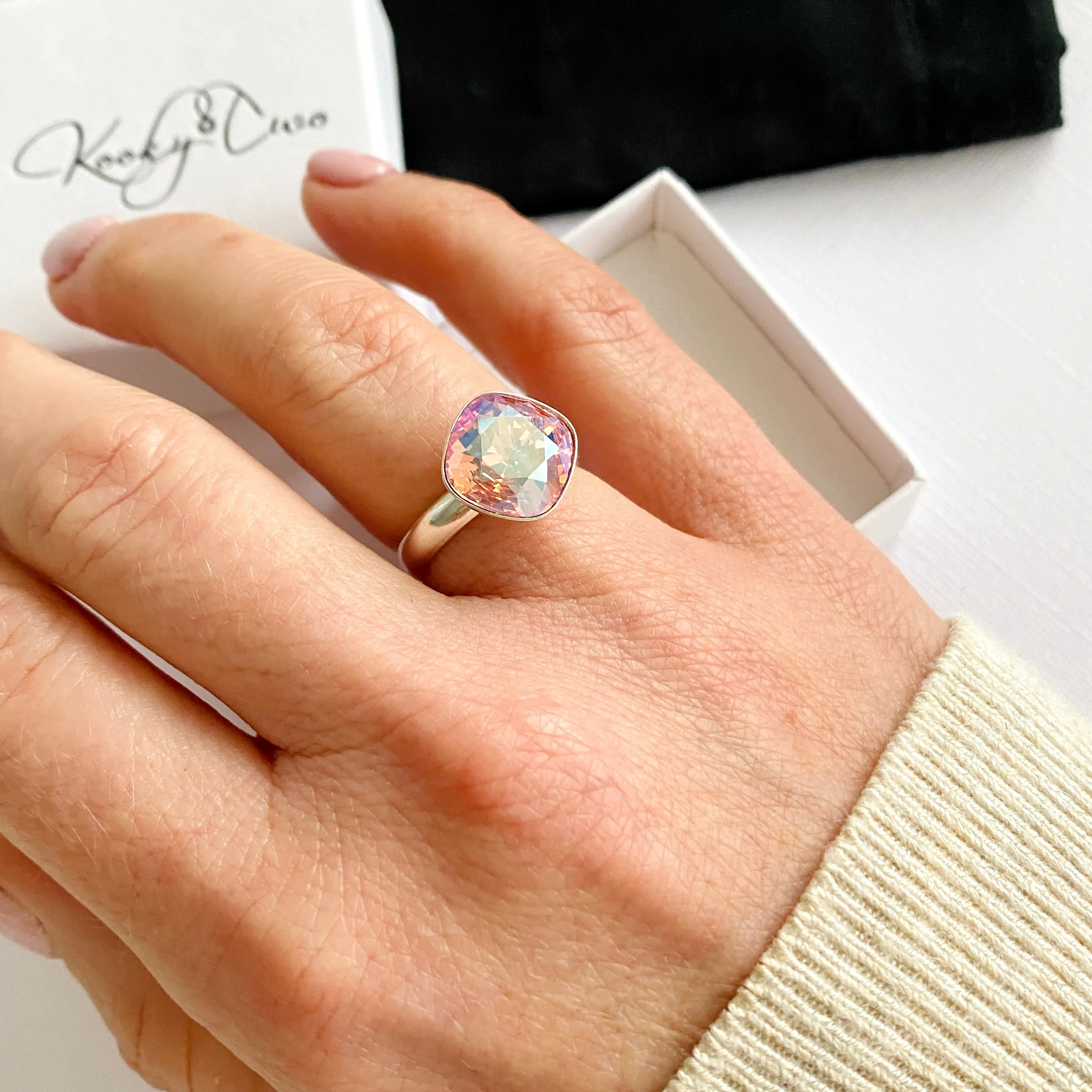 SPARKLE | Rose Crystal Ring with Swarovski® Crystal