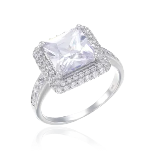 Sparkling Cushion Cut Setting Ring