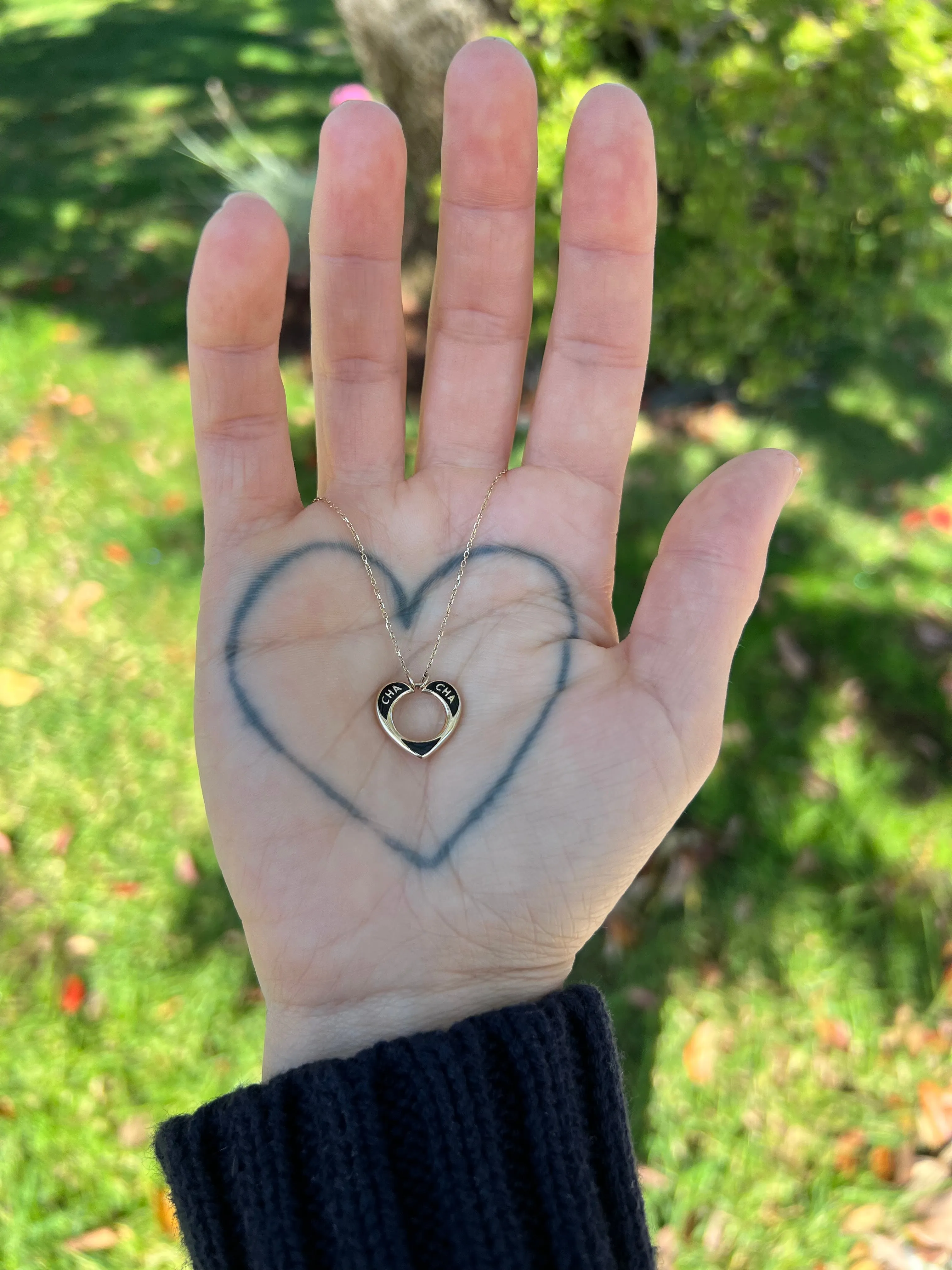 SRJ X ZM Enamel Heart Necklace