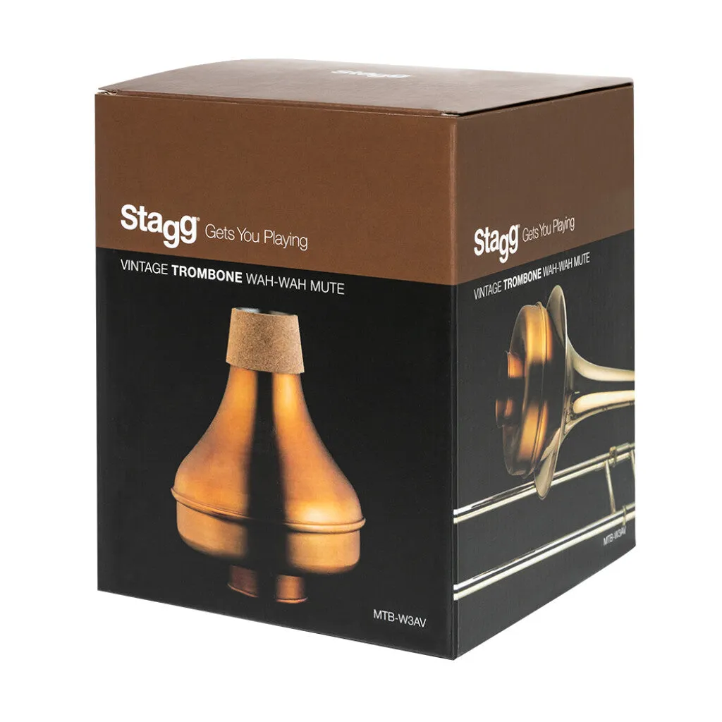 Stagg (MTB-W3AV) Wah-Wah Trombone Mute - Vintage Patina Finish
