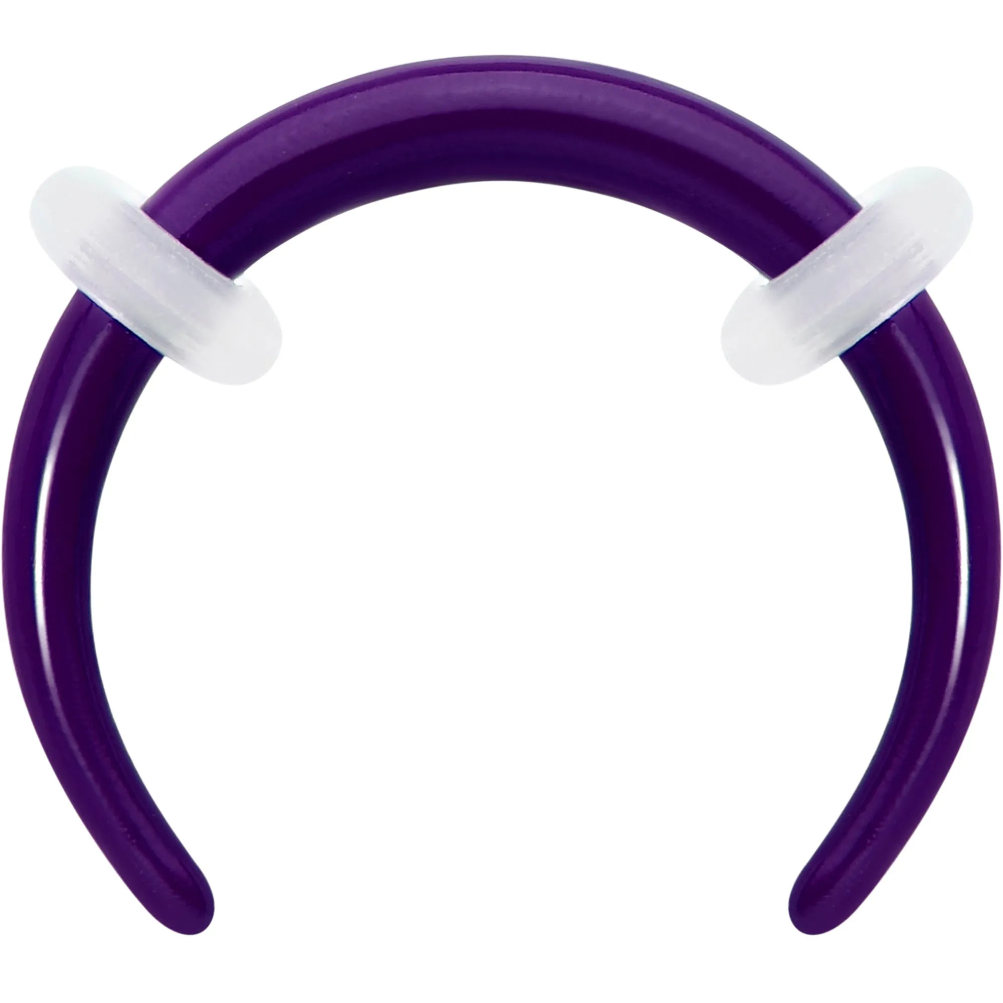 Stainless Steel Crescent Pincher Septum Ring - 14G and 16G