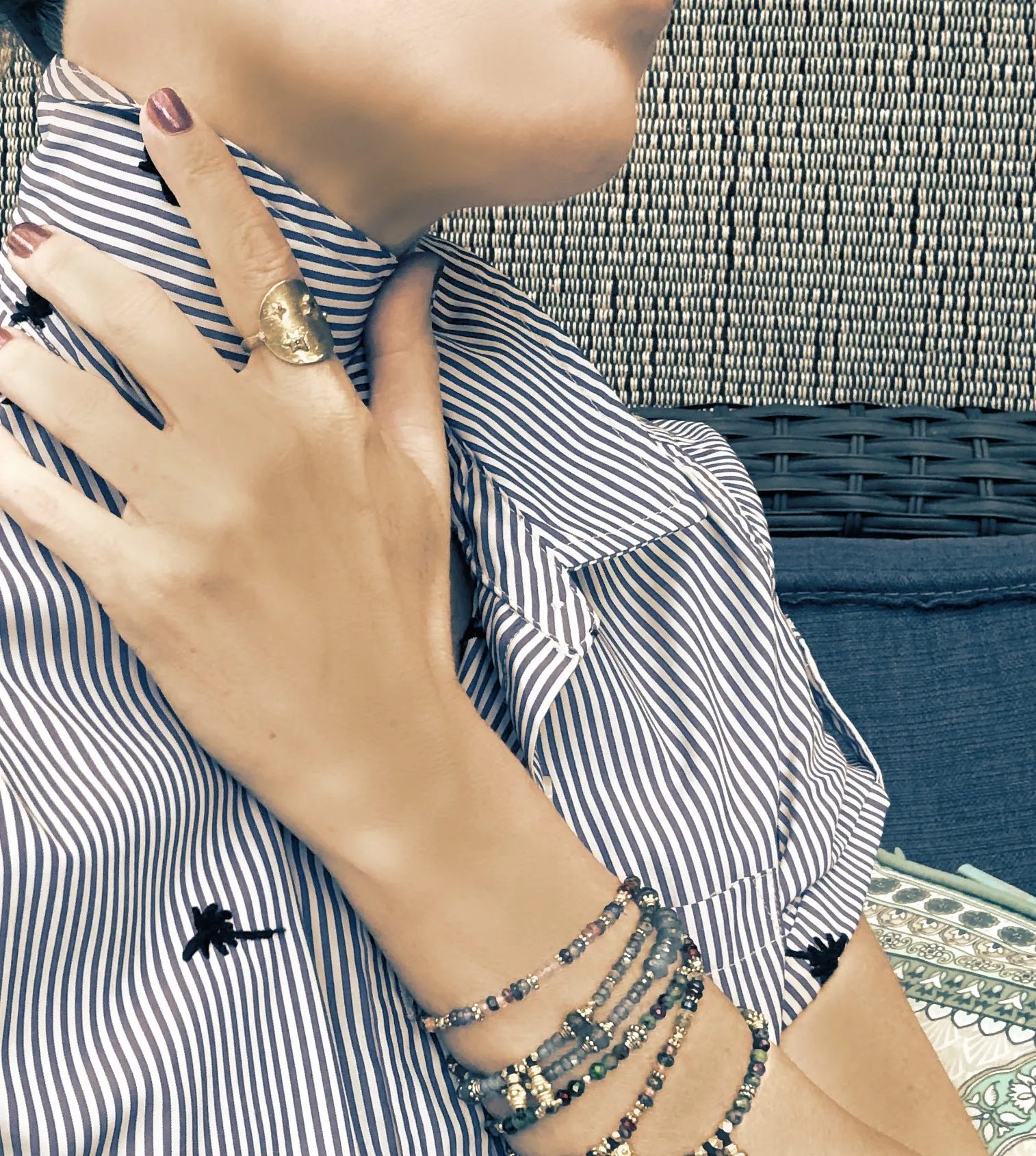 Star Studded Red Sapphire Ring By