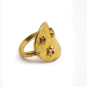 Star Studded Red Sapphire Ring By