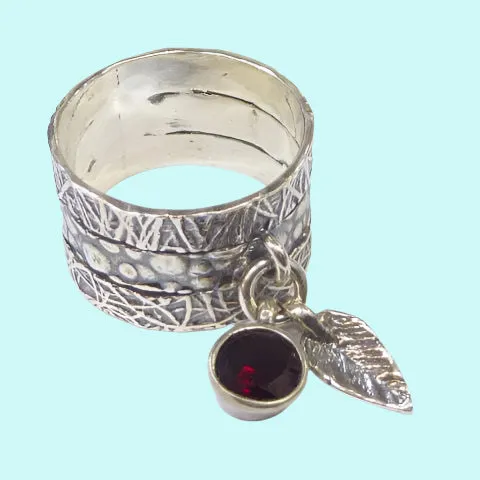 sterling silver dangle rings Silver Ring for woman, charms Bluenoemi israelische schmuck.