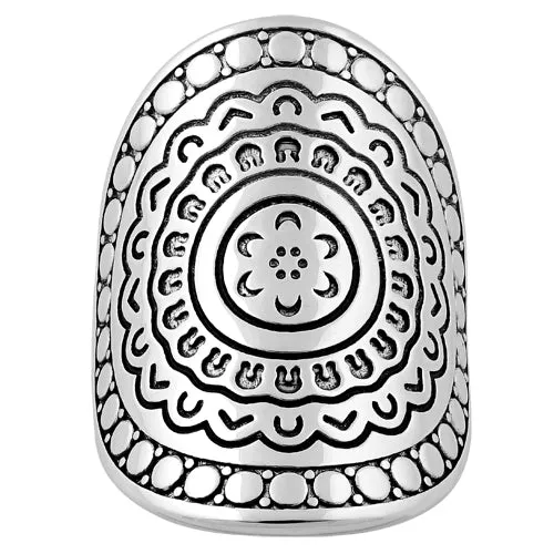 Sterling Silver Enchanted Shield Ring