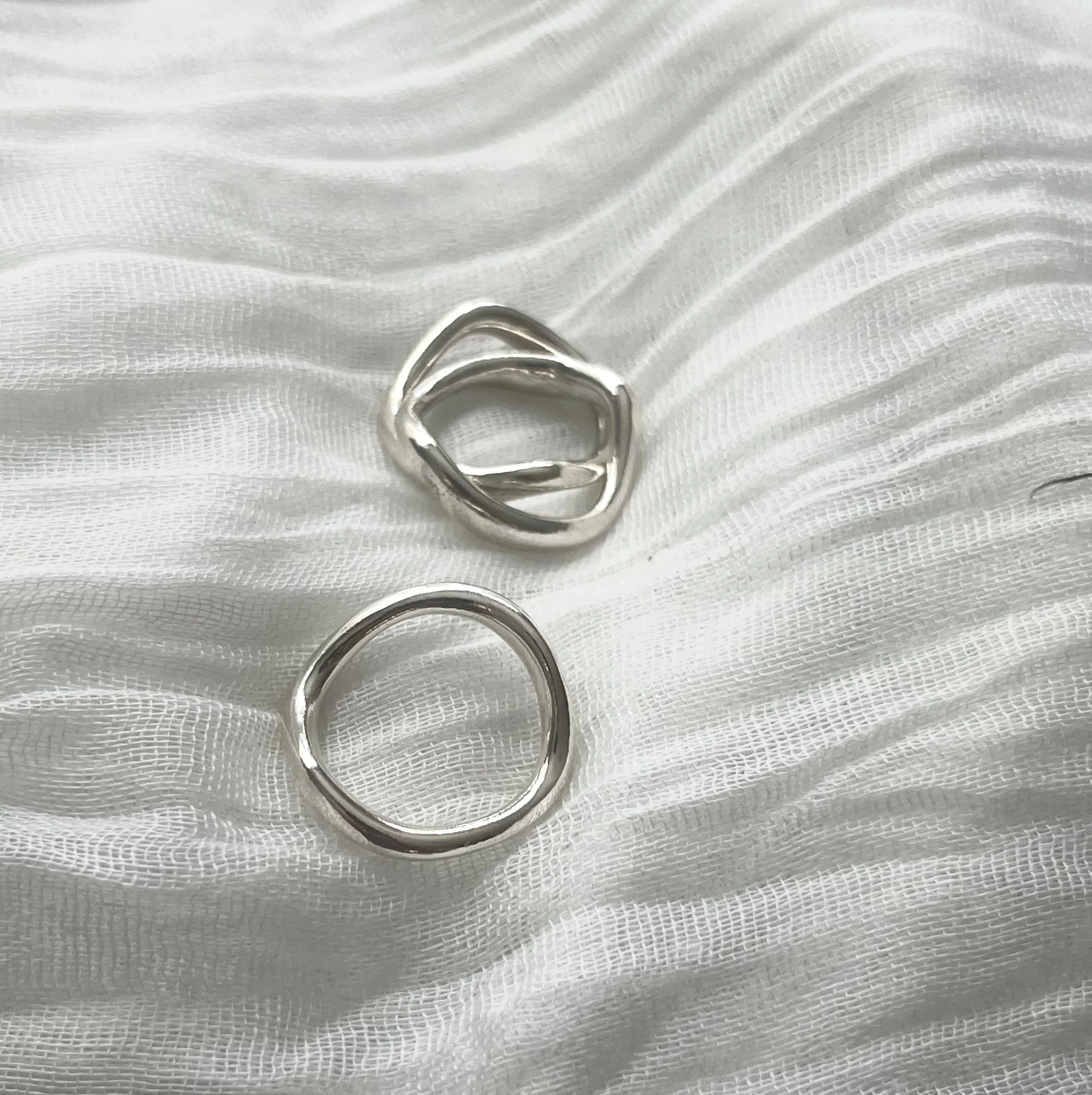 Sterling Silver Ring - Spiral Stacking Rings