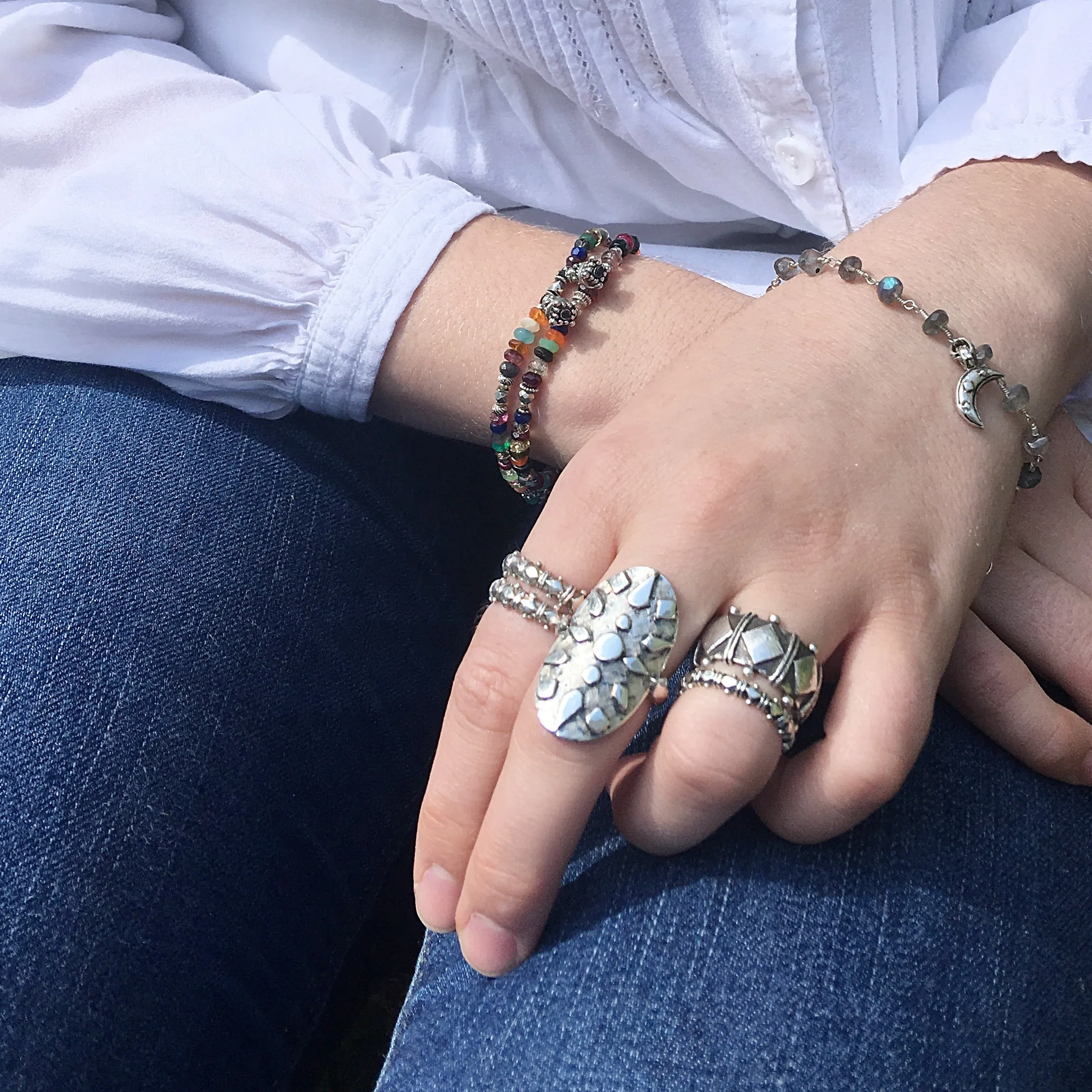Sterling Silver Shakti Stack Rings